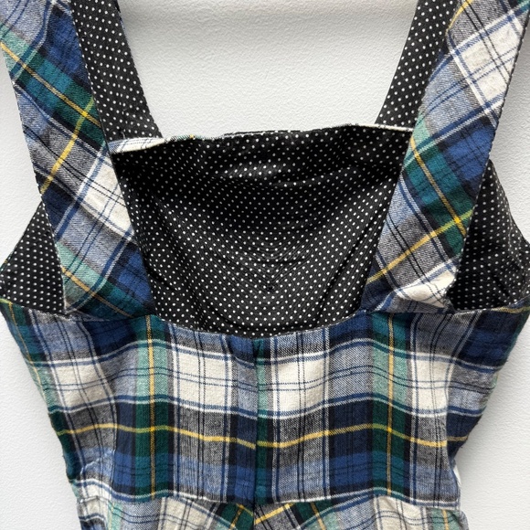 Vtg 70s “Denise Are Here!” Plaid Flannel Maxi Dress Sz 7/8 Retro Cottagecore - Picture 11 of 16